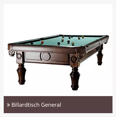 Billardtisch General für 74223 Flein