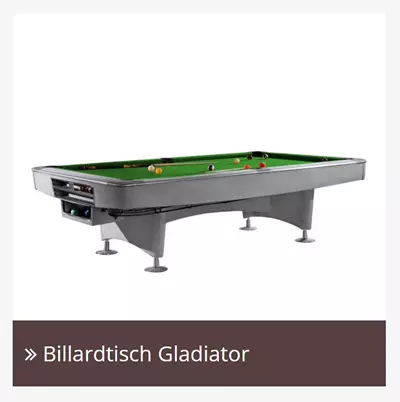 Billardtisch Gladiator metall