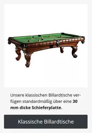 klassische Billardtische